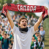 Personalized Canada Football Soccer Scarf Maple Leaves Geometric Style