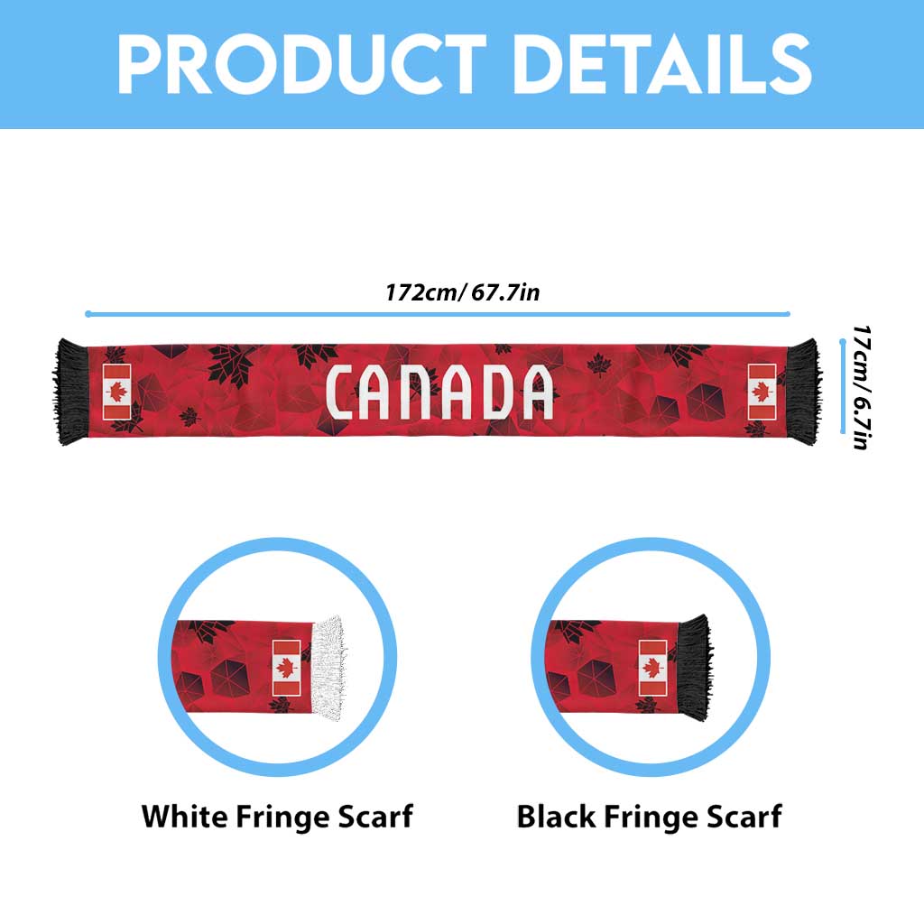 Personalized Canada Football Soccer Scarf Maple Leaves Geometric Style