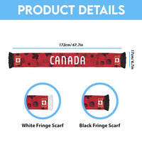 Personalized Canada Football Soccer Scarf Maple Leaves Geometric Style