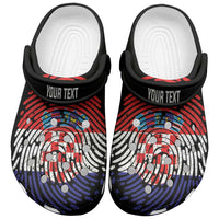 Personalized Croatia Clogs Shoes DNA Flag Croatian Fingerprint Art