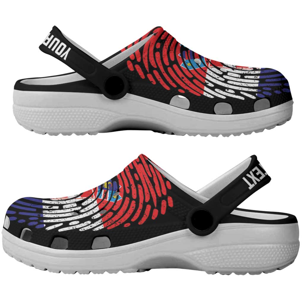 Personalized Croatia Clogs Shoes DNA Flag Croatian Fingerprint Art