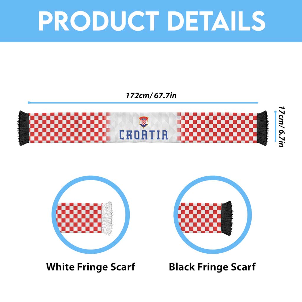Personalized Croatia Football Soccer Scarf Vatreni Glory 2026