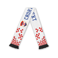 Personalized Croatia National Football Soccer Scarf Dynamic Red Heritage Checkerboard Pattern