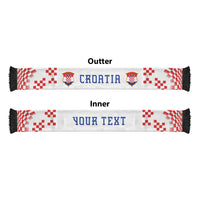 Personalized Croatia National Football Soccer Scarf Dynamic Red Heritage Checkerboard Pattern