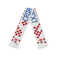 Personalized Croatia National Football Soccer Scarf Red Checkerboard Glagolitic Script Geometric Pattern Art