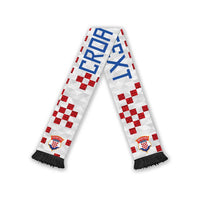Personalized Croatia National Football Soccer Scarf Red Checkerboard Glagolitic Script Geometric Pattern Art