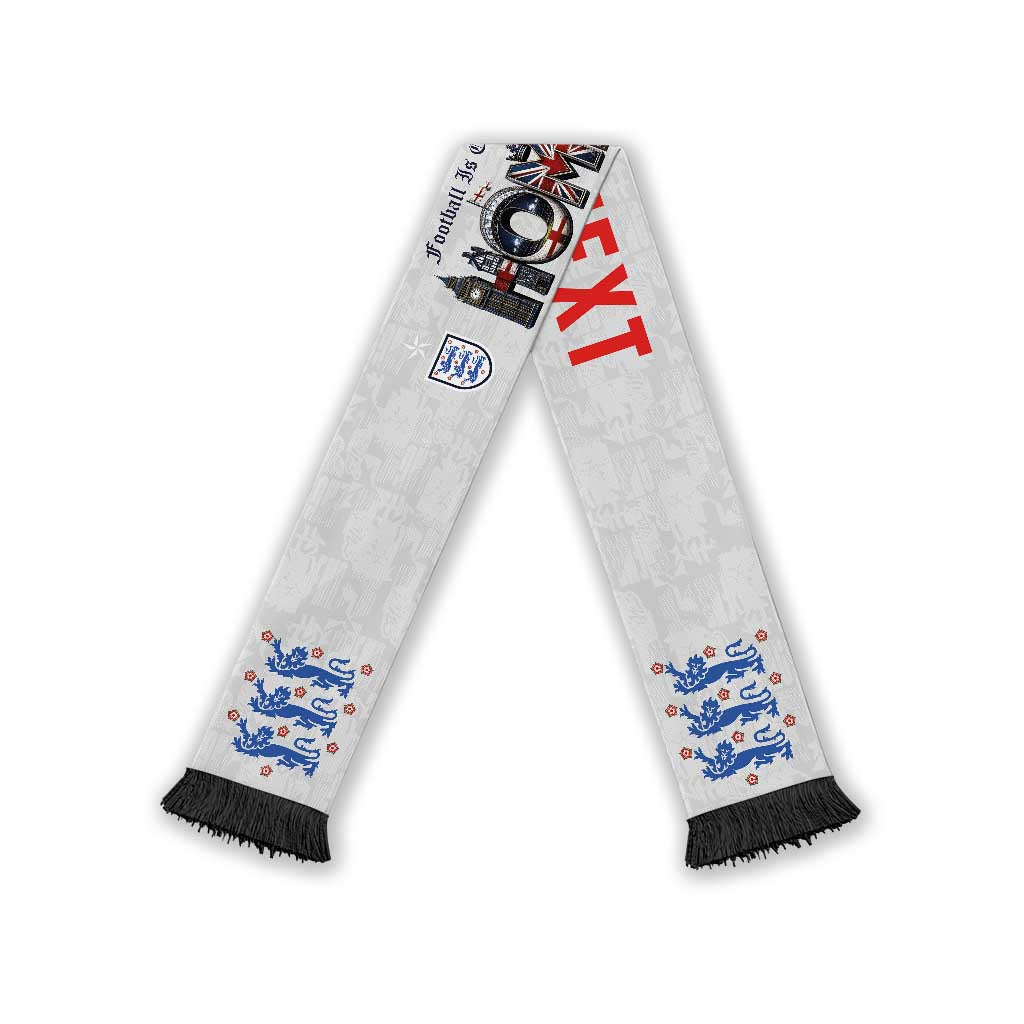 Personalized England National Football Soccer Scarf Football is Coming Home Typography Sporty Style
