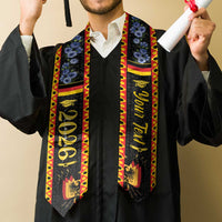 Personalized Germany Graduation Stole Coat of Arms with Cornflower