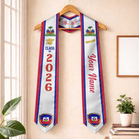 Personalized Haiti Graduation Stole Ayiti Coat of Arms Veve Pattern