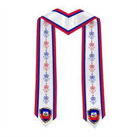 Personalized Haiti Graduation Stole Ayiti Coat of Arms Veve Pattern