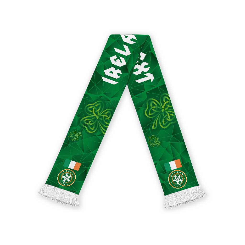 Personalized Ireland Football Soccer Scarf Shamrock Celtic Geometric Sport