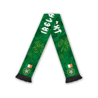 Personalized Ireland Football Soccer Scarf Shamrock Celtic Geometric Sport