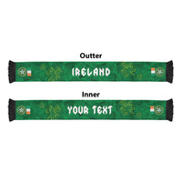 Personalized Ireland Football Soccer Scarf Shamrock Celtic Geometric Sport