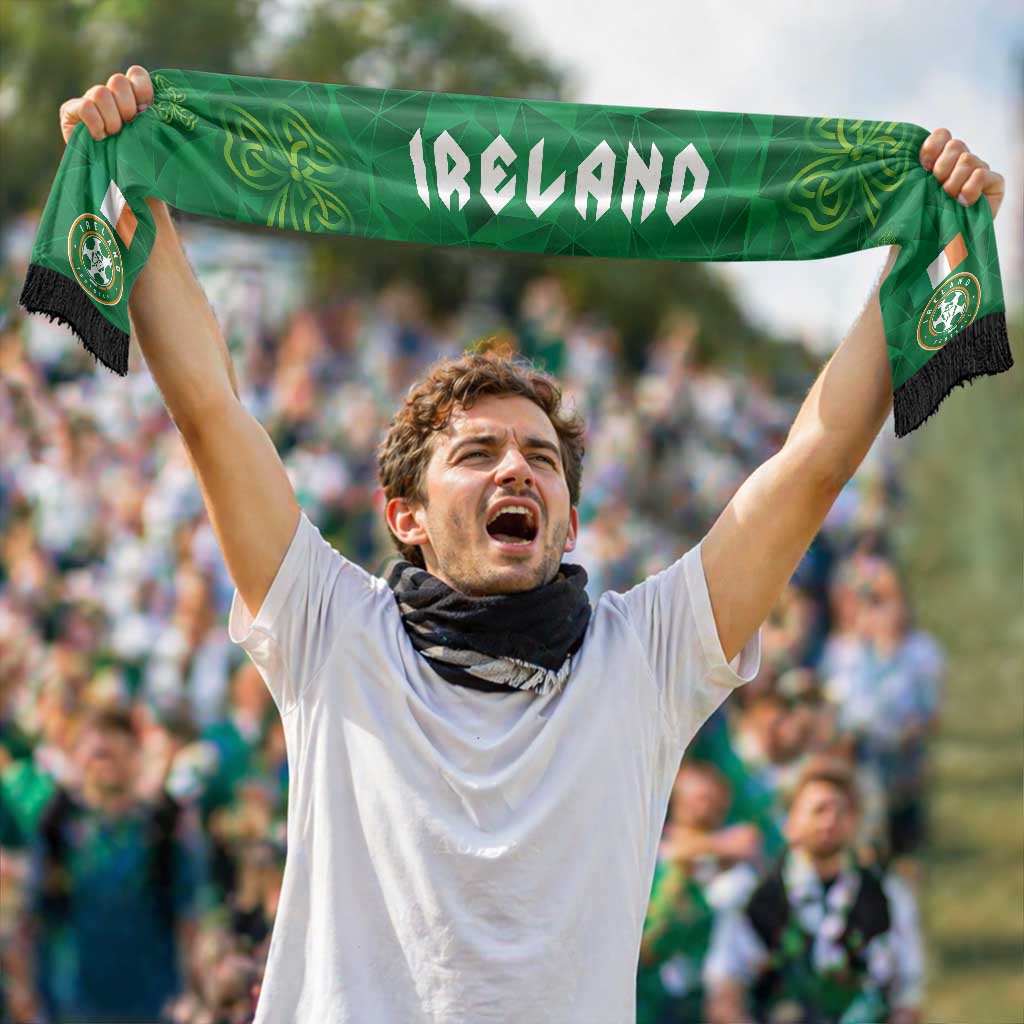 Personalized Ireland Football Soccer Scarf Shamrock Celtic Geometric Sport