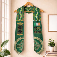 Personalized Ireland Graduation Stole Irish Celtic Knot Shamrock Design