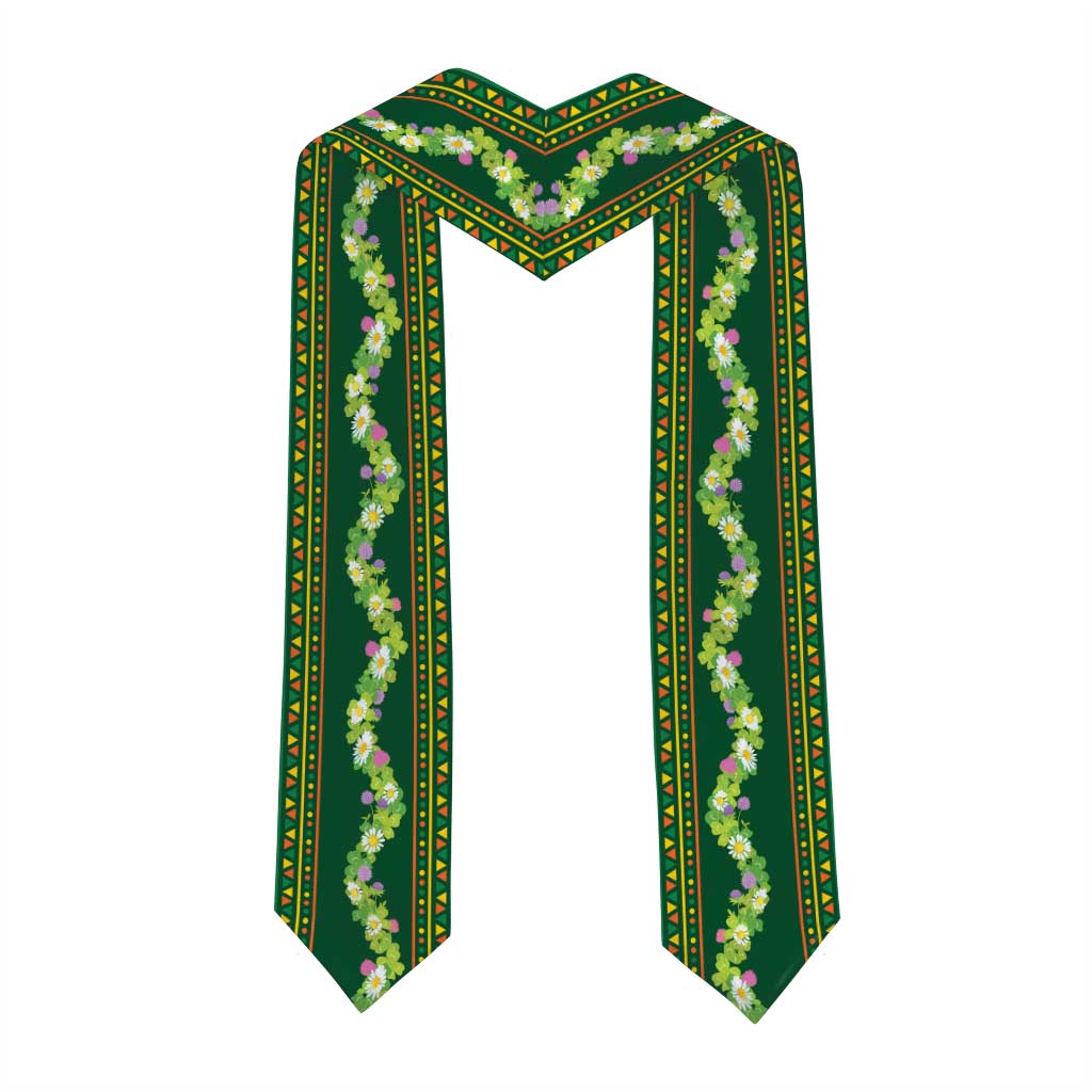 Personalized Ireland Graduation Stole Irish Celtic Knot Shamrock Design