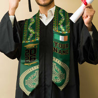Personalized Ireland Graduation Stole Irish Celtic Knot Shamrock Design