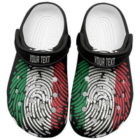 Personalized Italy Clogs Shoes DNA Flag Italian Fingerprint Art