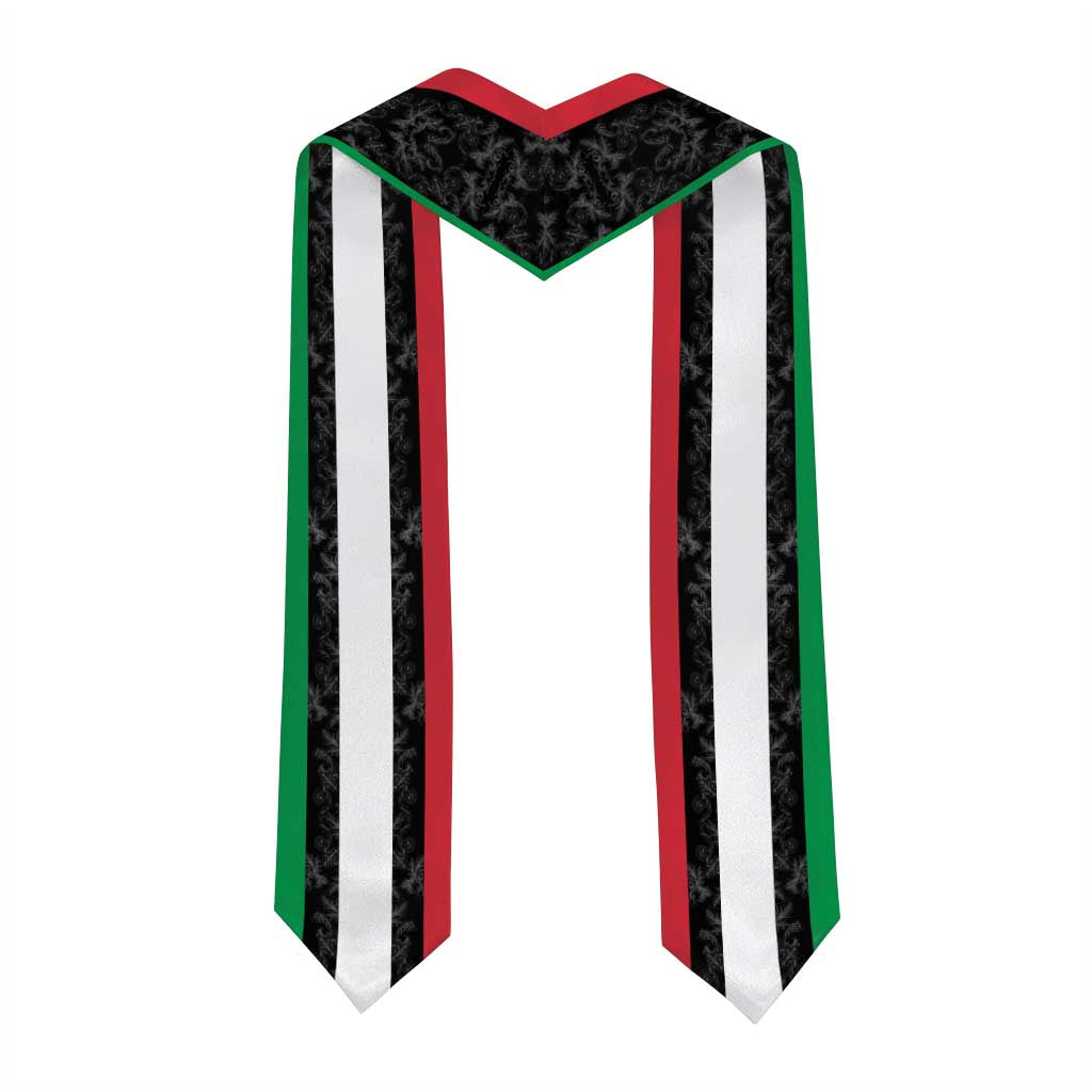 Personalized Italy Graduation Stole Italian Coat of Arms Baroque Pattern