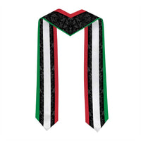 Personalized Italy Graduation Stole Italian Coat of Arms Baroque Pattern