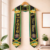 Personalized Jamaica Graduation Stole Jumieka Coat of Arms