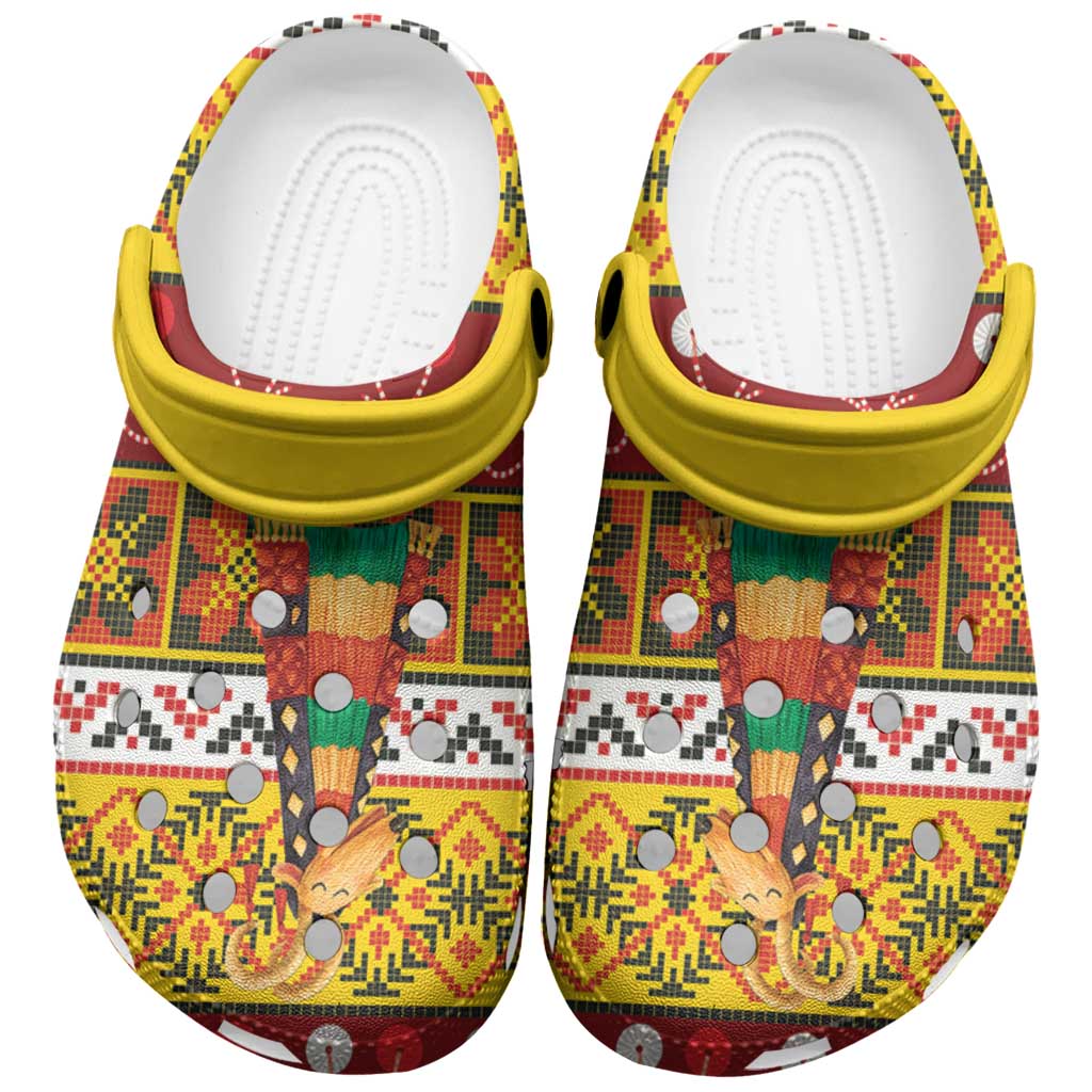 Moldova Christmas Clogs Shoes Capra Goat Folk Costume - Wonder Print Shop