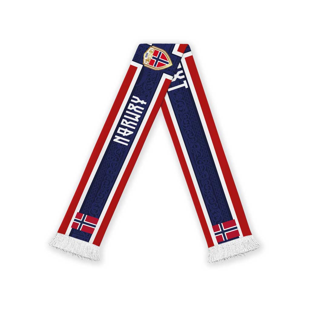 Personalized Norway Football Soccer Scarf Cross Nordic Knot Pattern National Flag Style