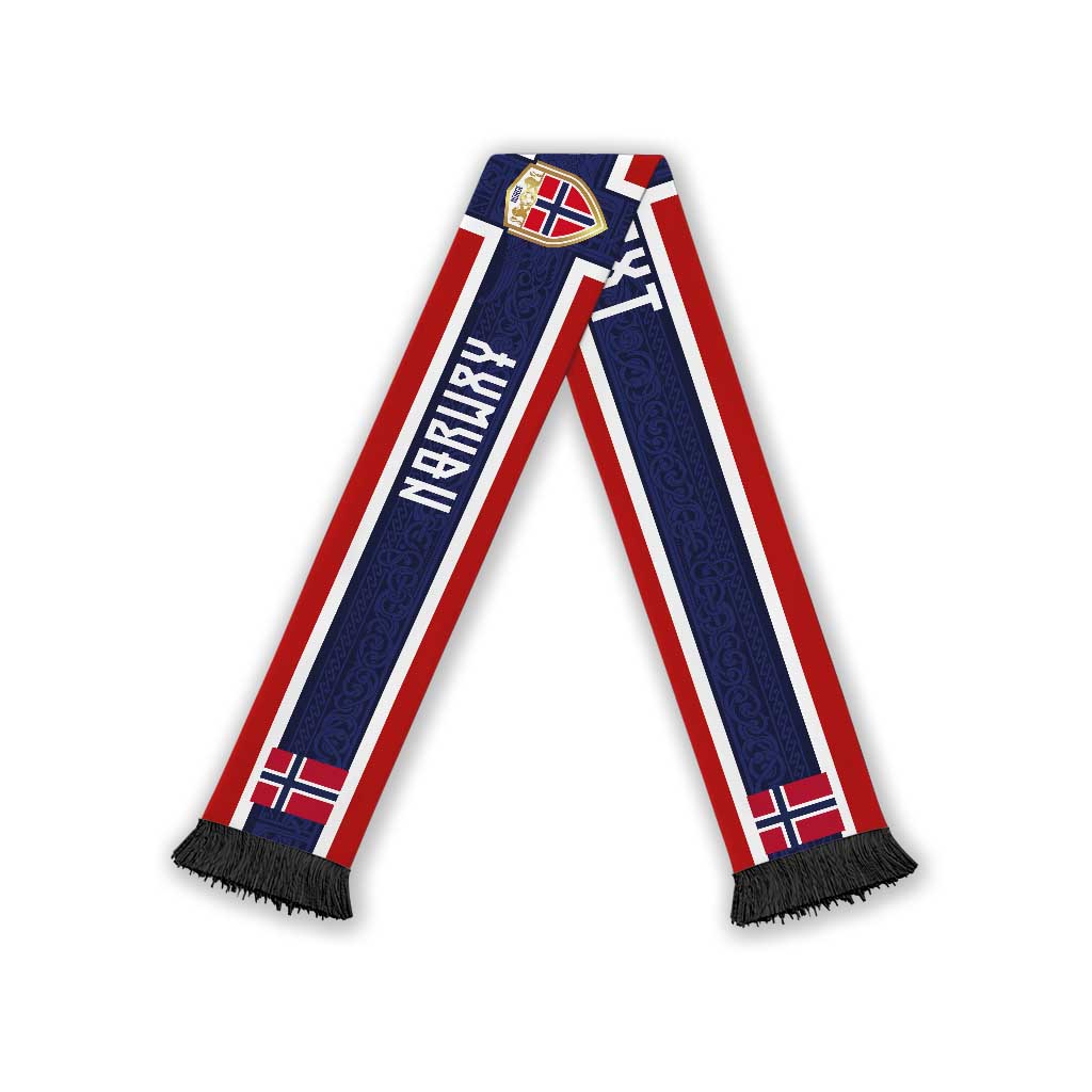 Personalized Norway Football Soccer Scarf Cross Nordic Knot Pattern National Flag Style