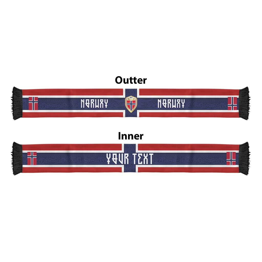 Personalized Norway Football Soccer Scarf Cross Nordic Knot Pattern National Flag Style