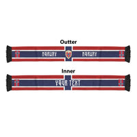 Personalized Norway Football Soccer Scarf Cross Nordic Knot Pattern National Flag Style