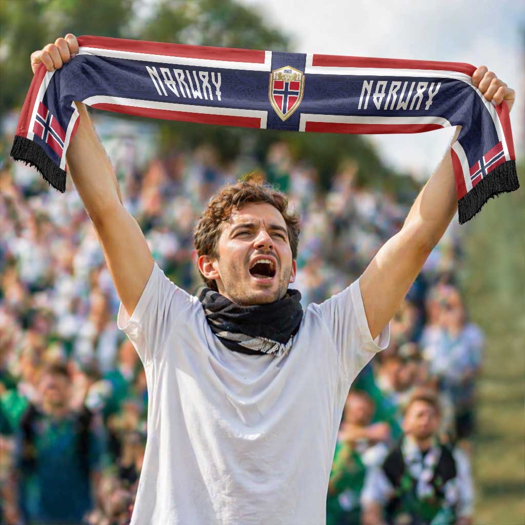 Personalized Norway Football Soccer Scarf Cross Nordic Knot Pattern National Flag Style