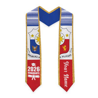 Personalized Philippines Graduation Stole Philippines Sun Stars Coat of Arms