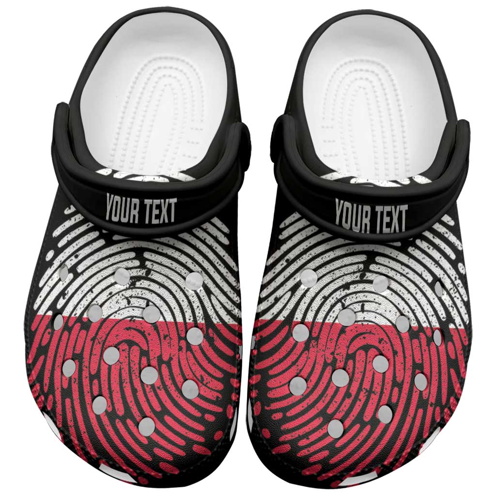 Personalized Poland Clogs Shoes DNA Flag Polish Fingerprint Art