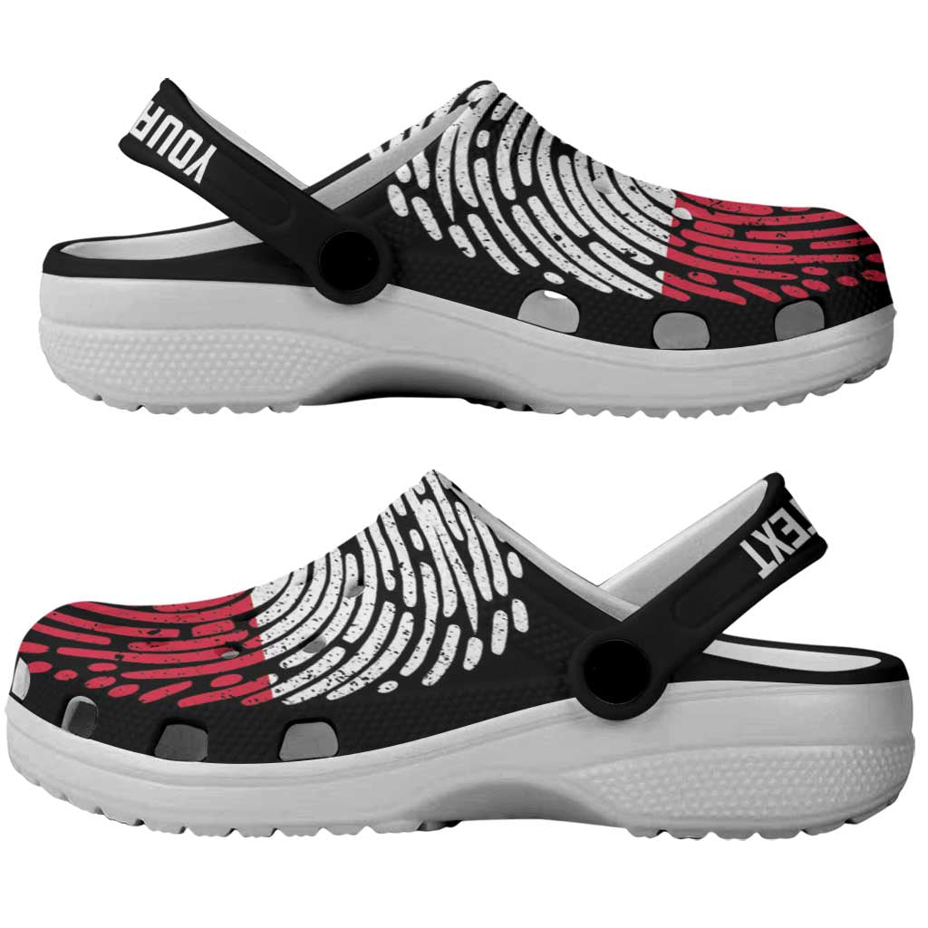 Personalized Poland Clogs Shoes DNA Flag Polish Fingerprint Art