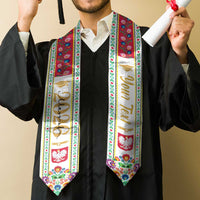 Personalized Poland Graduation Stole Polish Wycinanki Folk Eagle Pattern