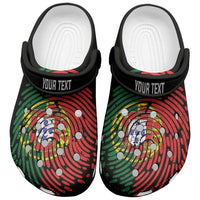 Personalized Portugal Clogs Shoes DNA Flag Portuguese Fingerprint Art