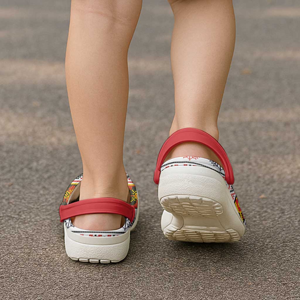 Romania Christmas Clogs Shoes Romanian Folk Mask - Wonder Print Shop