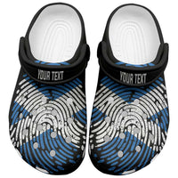 Personalized Scotland Clogs Shoes DNA Flag Scottish Fingerprint Art