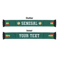 Personalized Senegal Football Soccer Scarf Traditional Senegalese Fabric Sporty Style