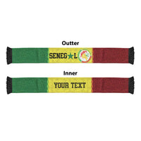 Personalized Senegal National Football Soccer Scarf Lions Of Teranga Leopard Print Tribal Flag Graphic