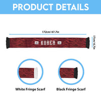 Personalized South Korea National Football Soccer Scarf Tigers-Taegeuk Warriors Red