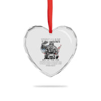 Personalized Veteran Flag Heart Crystal Glass Ornament Custom Name U.S. Army