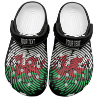 Personalized Wales Clogs Shoes DNA Flag Welsh Fingerprint Art
