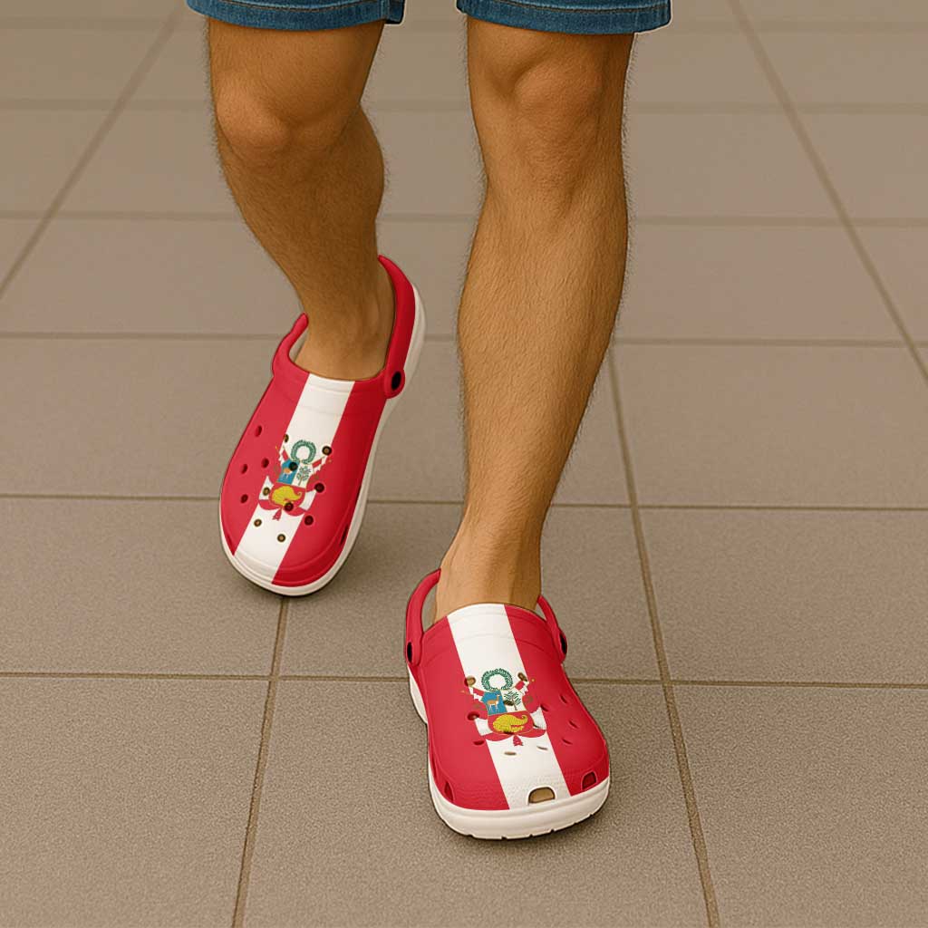 Peru Clogs Shoes Heritage Palette Flag-Inspired - Wonder Print Shop