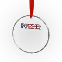PFKNR Crystal Glass Ornament Vintage Boricua Puerto Rican Flag - Wonder Print Shop
