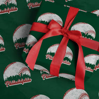 Philadelphia Baseball Wrapping Paper Roll Vintage Skyline City - Wonder Print Shop