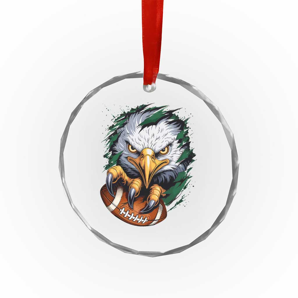 Philadelphia Fan Crystal Glass Ornament Green Eagles Sport Game Day - Wonder Print Shop
