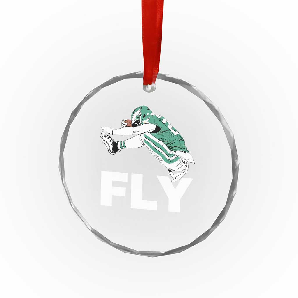 Philly Fan Crystal Glass Ornament Barkley Backwards Hurdle TS10