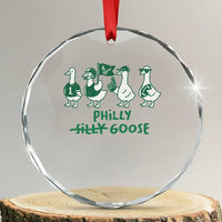 Philly Goose Crystal Glass Ornament Funny Philadelphia Football Fan Gear Silly Gooses - Wonder Print Shop
