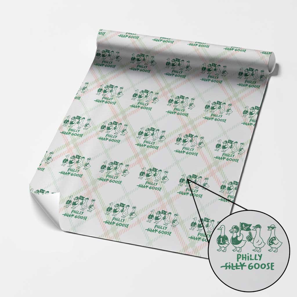 Philly Goose Wrapping Paper Roll Funny Philadelphia Football Fan Gear Silly Gooses - Wonder Print Shop